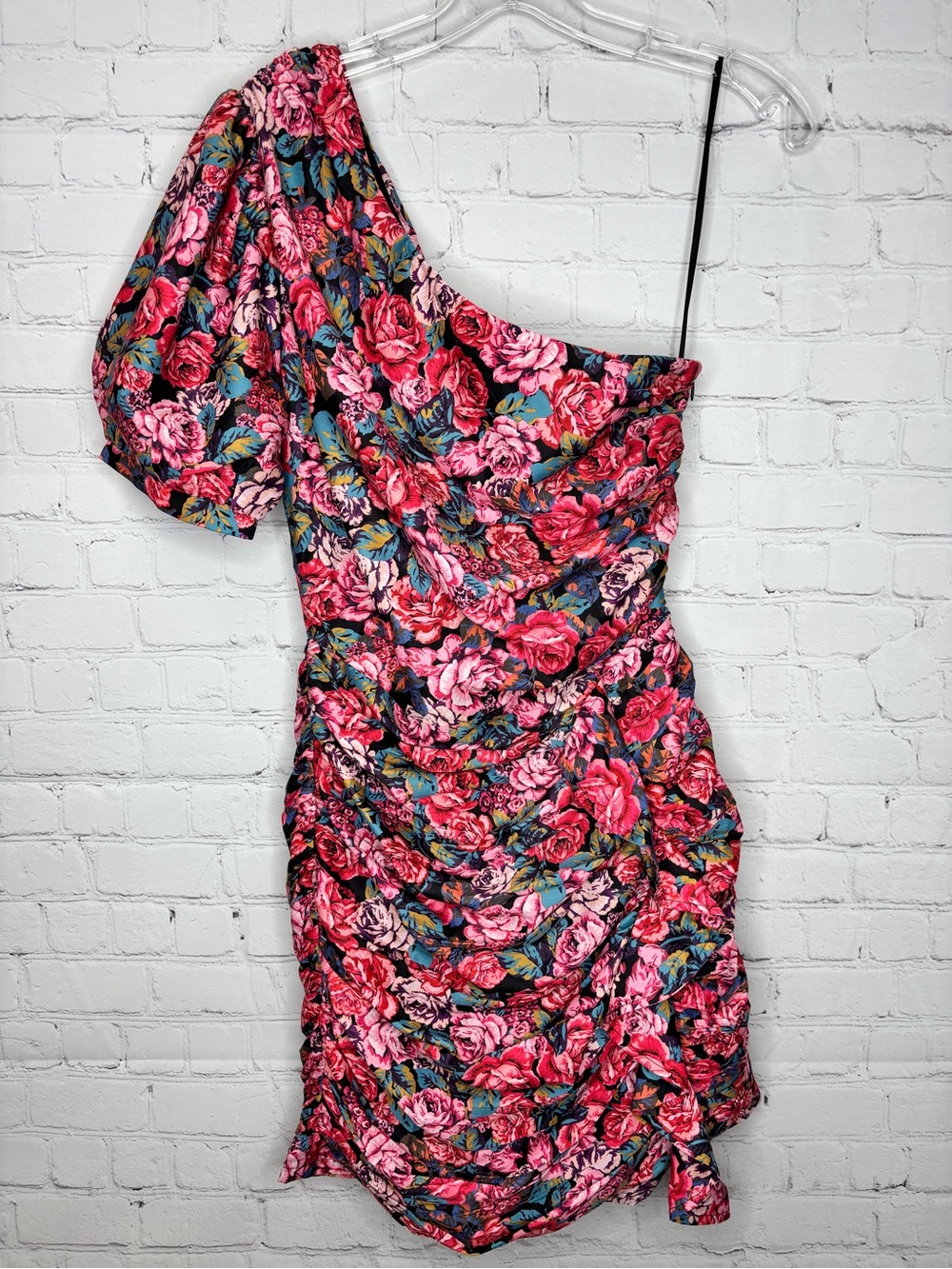 Adelyn Rae Matty one-shoulder mini dress